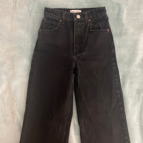 Zara Jeans Zara Wide Leg High Waisted Full Length Jeans Poshmark